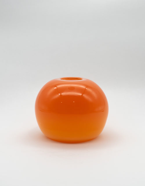 orange flower vase