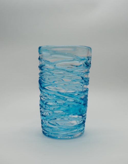 flower vase blue