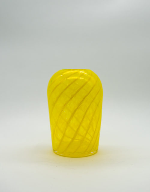 yellow glass vase