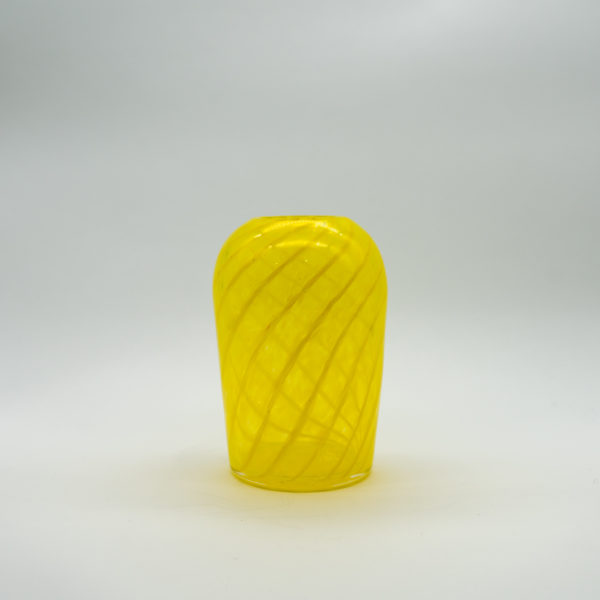 yellow glass vase